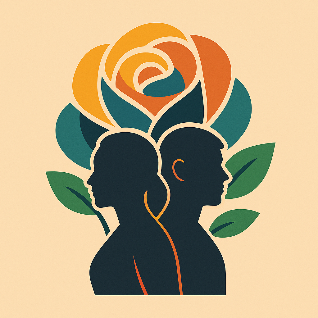 Strong Mind Concept Rose Logo